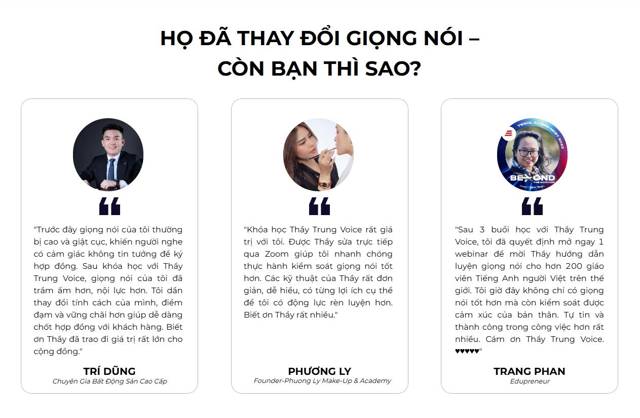 Review khóa học luyện giọng nói